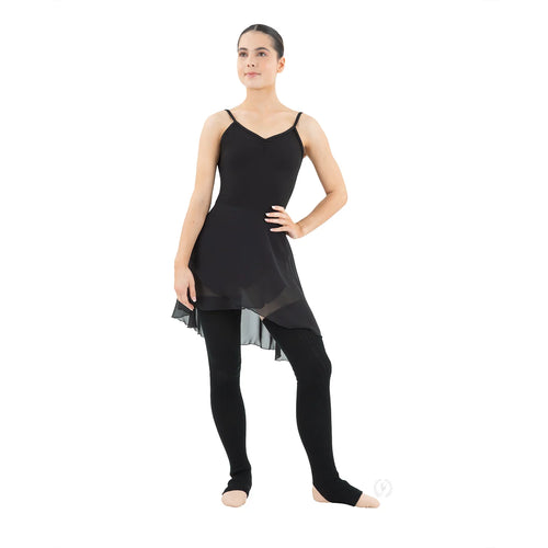 10527 - Eurotard Women's Cotton Lycra® Pinch Front Camisole Leotard Black