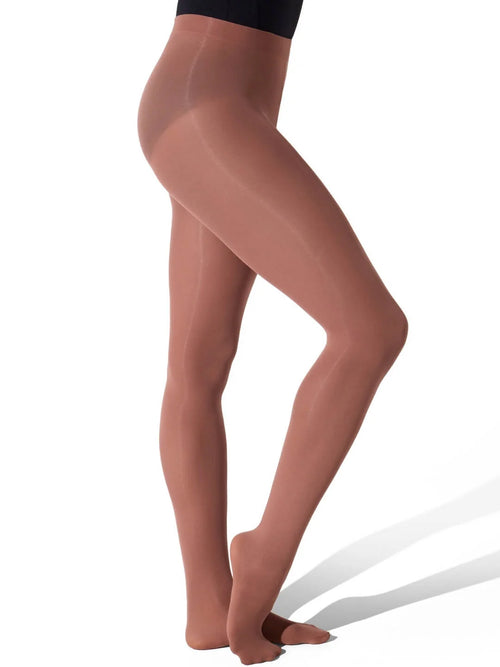 1916 Capezio Ultra Soft Self Knit Waistband Transition® Tight Mocha