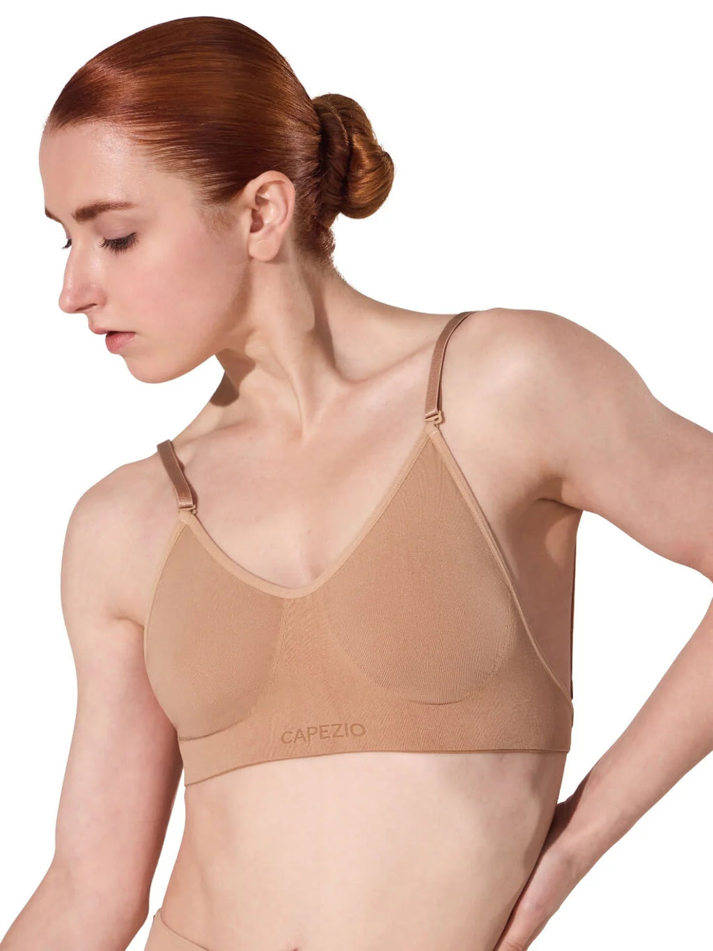 Capezio Seamless Clear Back Bra Nude