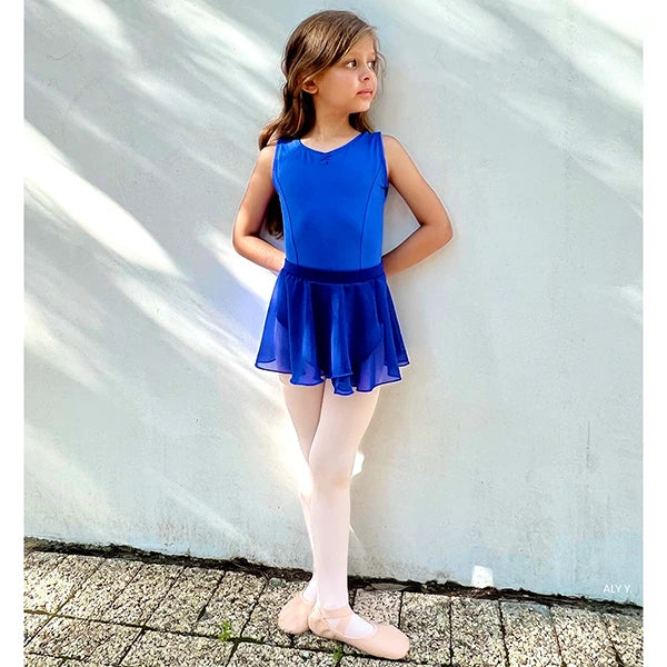 44264c - Eurotard Girls Microfiber Princess Seam Tank Leotard Royal Blue