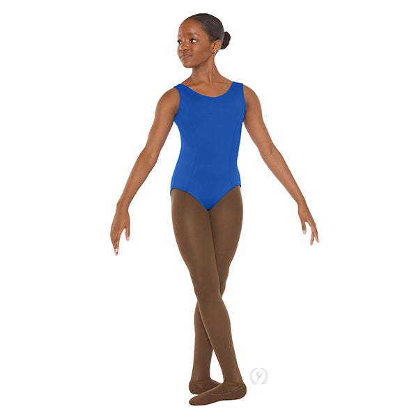 44264c - Eurotard Girls Microfiber Princess Seam Tank Leotard Royal Blue