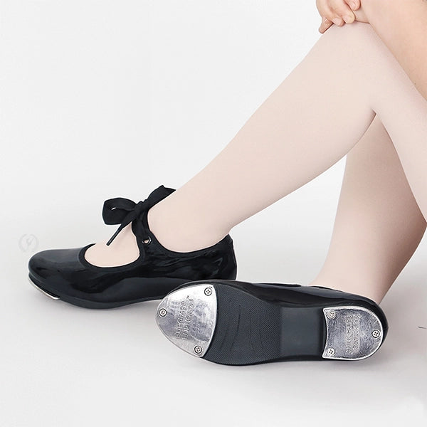 A3509c - Eurotard Girls Lindy Tap Shoe with Eurotard Euphonix Taps Black
