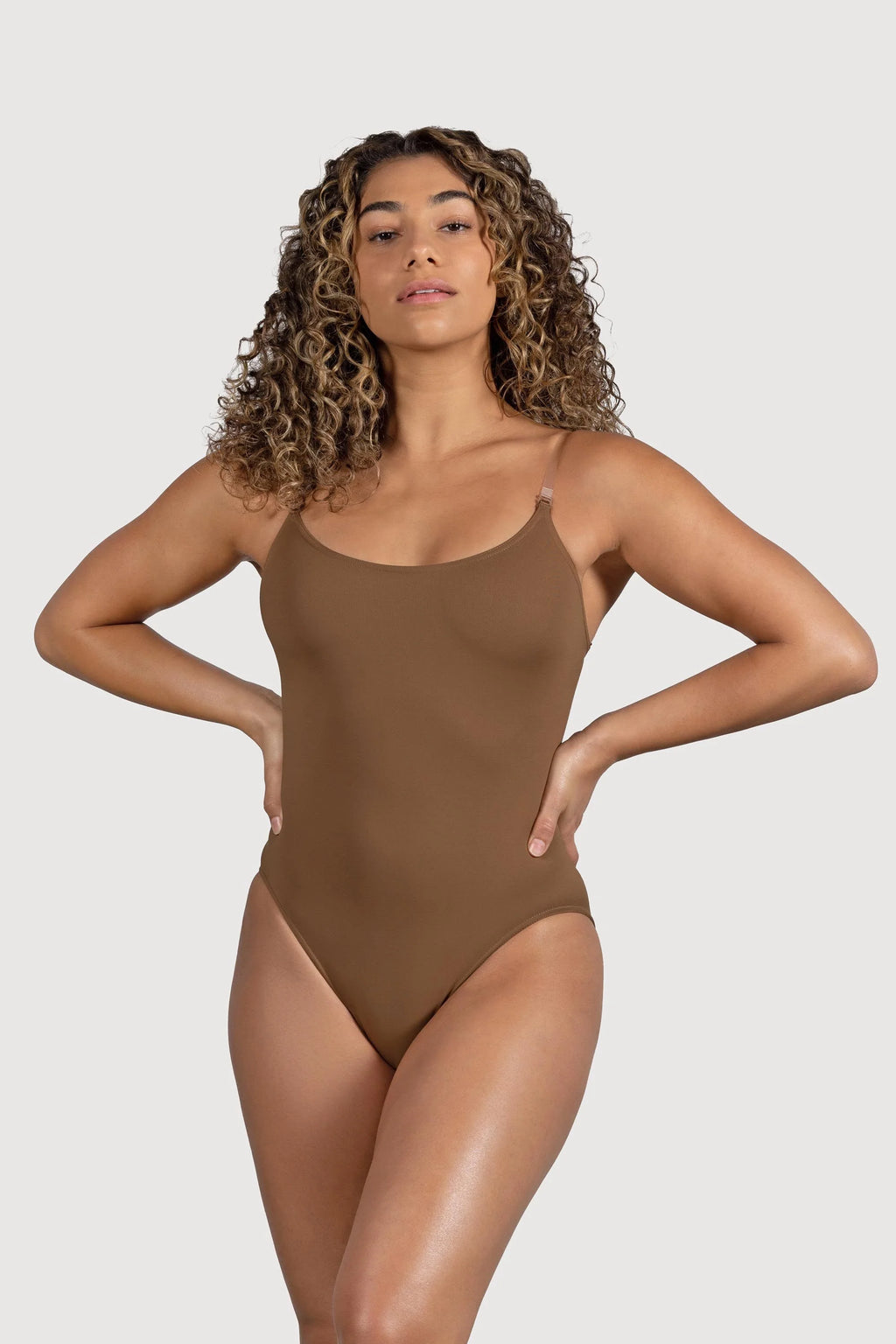 B3367- Bloch Bodyliner / Romoveable Strap Almond