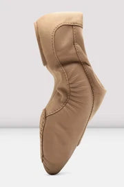 S0470L Bloch Ladies Pulse Leather Jazz Shoes Tan Leather