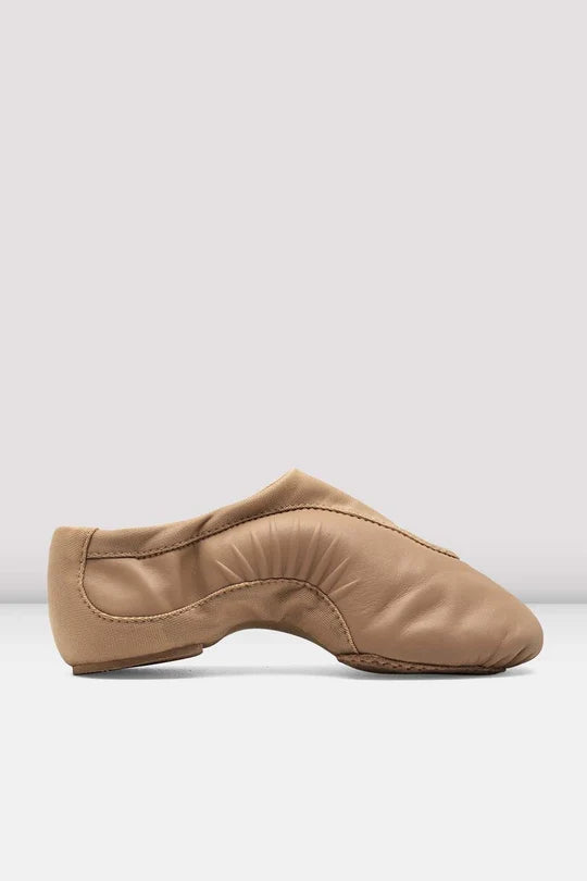 S0470L Bloch Ladies Pulse Leather Jazz Shoes Tan Leather